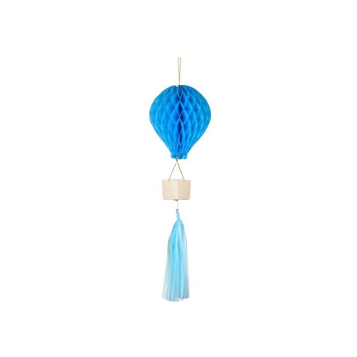 Hellblaue Honeycomb-Luftballon-Dekoration - 28 cm