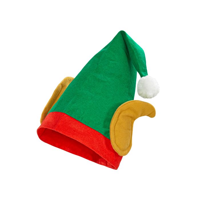 Weihnachtsmann-Elfenmütze mit Ohren grün