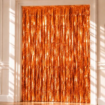 Oranger Glimmervorhang - 100 x 240 cm