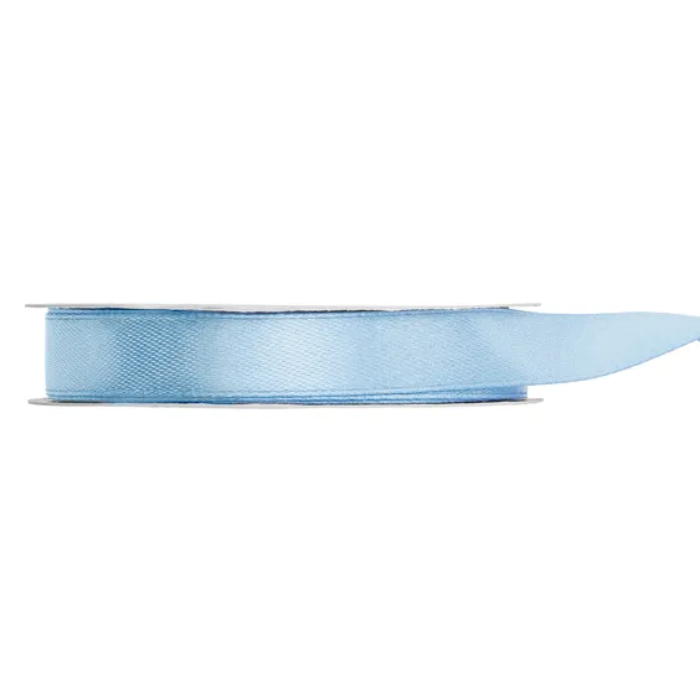 Misty blaues Satinband - 12 mm x 25 m