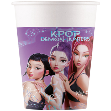 K-Pop Demon Hunters Becher 8x - 200 ml Einweg-Pappbecher