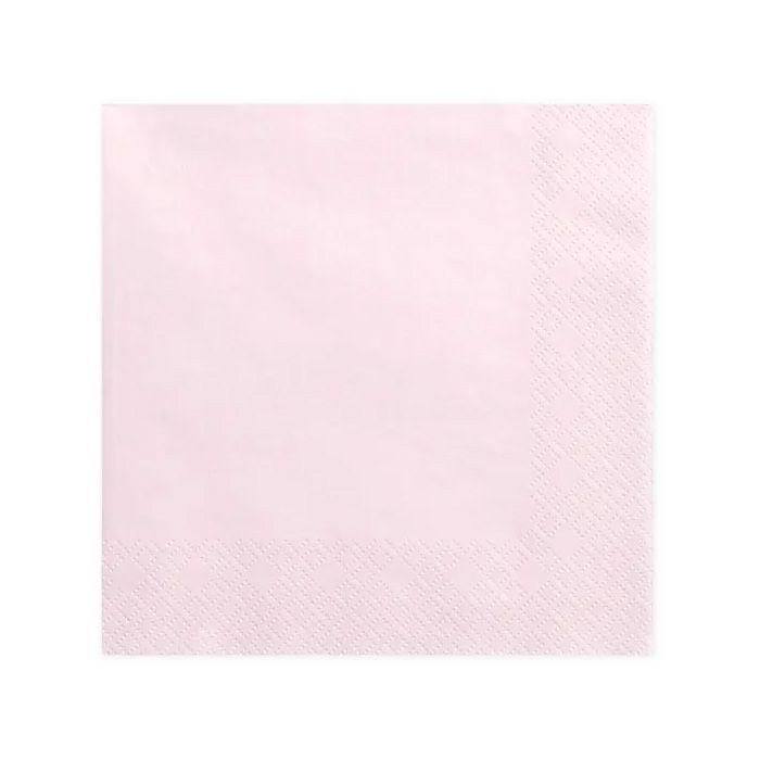 Rosa Servietten 20x - 33x33 cm