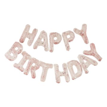Transparente Konfetti Happy Birthday Ballon Banner