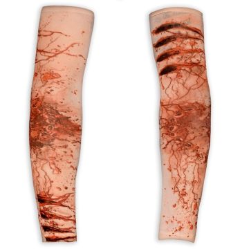 Realistische blutige Armsleeves mit Wunden & Rissen