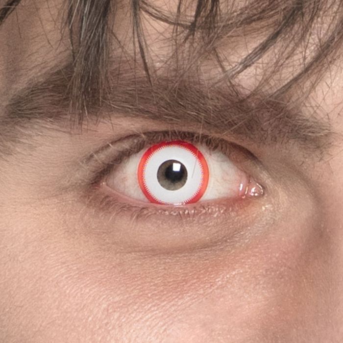 Kontaktlinsen Weiß und Rot Psycho 