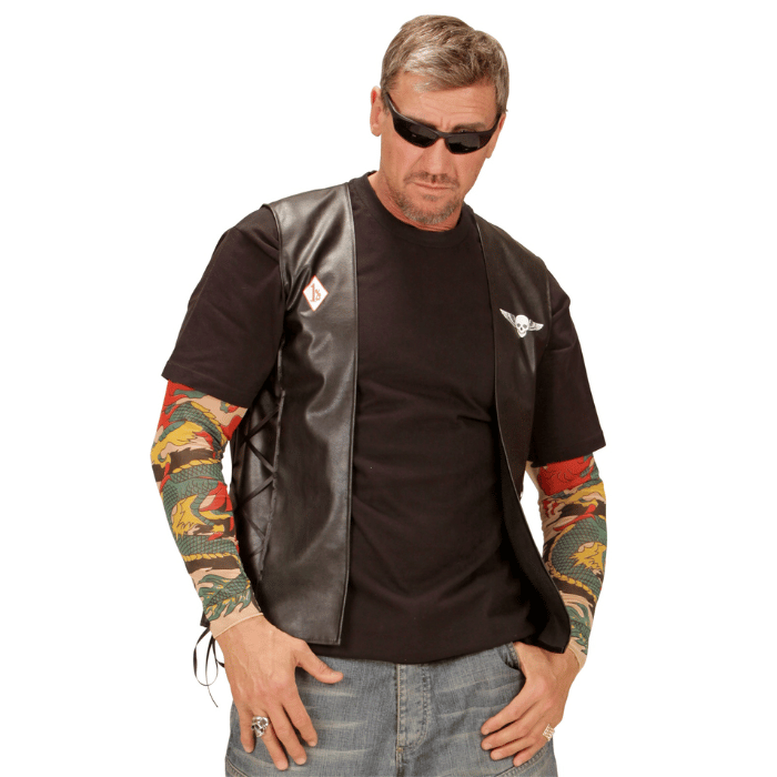 Biker Lederweste mit Rückenpatch