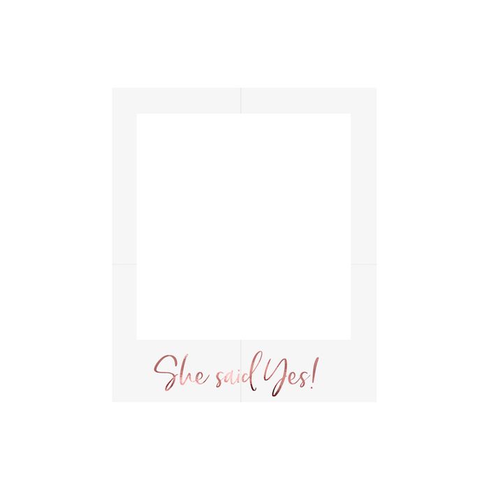 "She Said Yes!" Photo Rahmen Rose Gold - 50 x 59,5 cm
