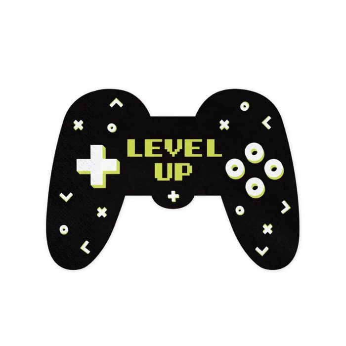 Servietten gamepad controller 12x - 11,5x16 cm