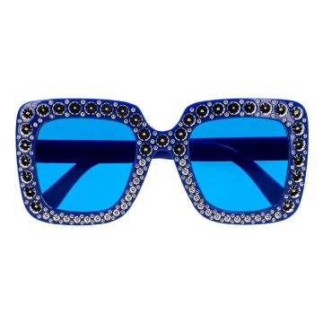 Blaue Bling Disco Brillen