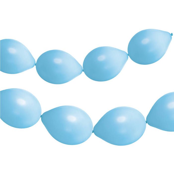 Helleblaue Linkballon-Girlande 8x - 33 cm