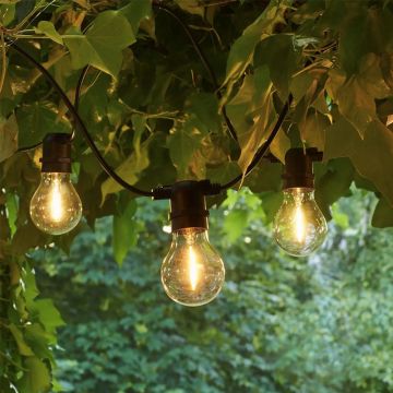 Lichterkette 9,5 Meter inkl. 10 großen Glühbirnen