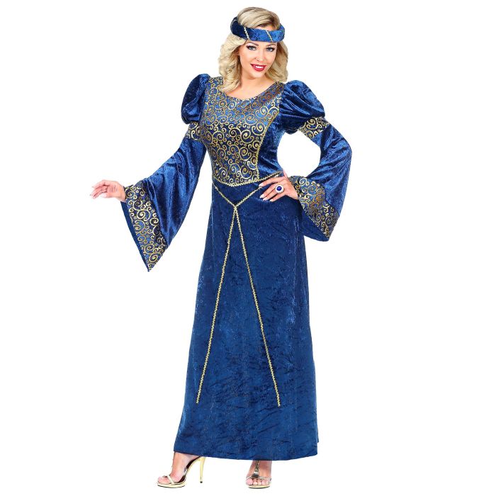 Renaissancedame Kostüm mit Kopfschmuck