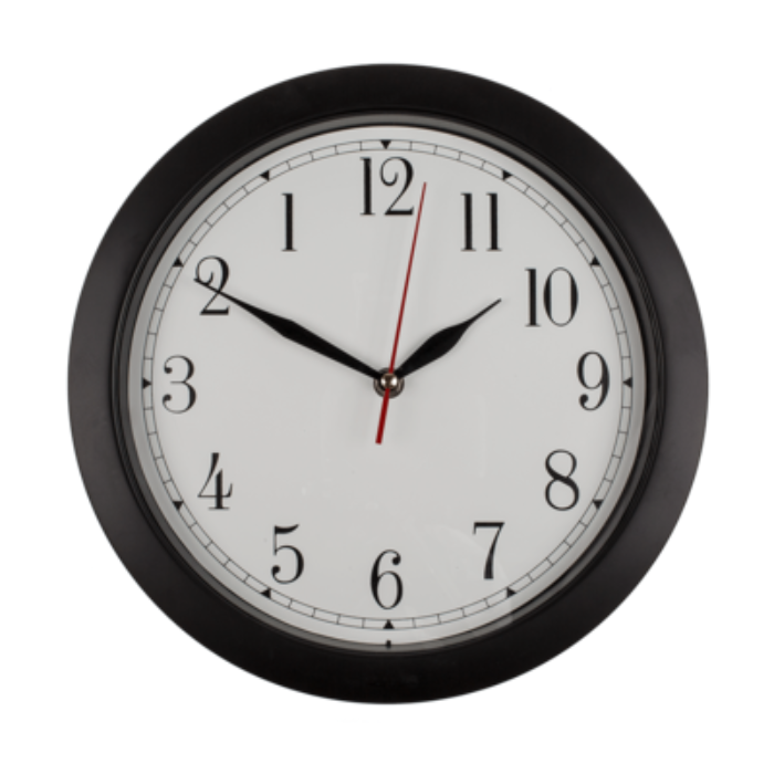 Rückwärts Wanduhr mit Zahlen 29 cm