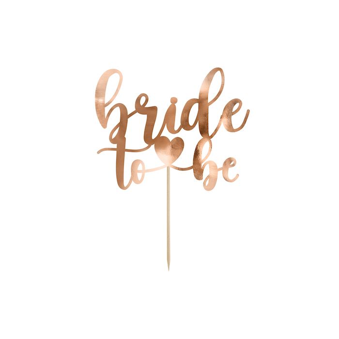 Roségold "Bride To Be" Torten-Dekoration - 17,5 cm