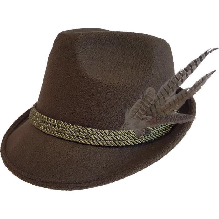Tirolerhut für das Oktoberfest dunkelgrün Unisex-One-Size