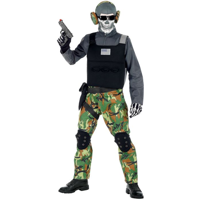 Skelettsoldatenkostüm für Jungen