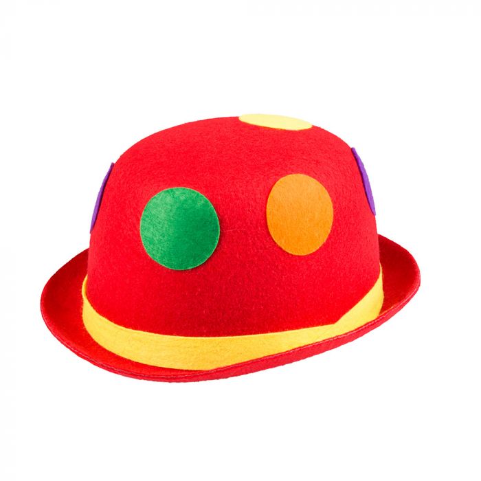Clown Strohhut in Rot