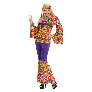 Hippie Kostüm für Damen aus Velours