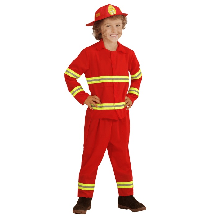 Rotes Feuerwehrmannkostüm für Kinder