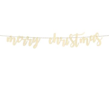 Merry Christmas Banner aus Holz - 87 cm