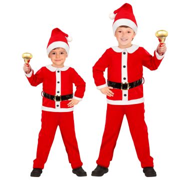Flanell Weihnachtsmann Kostüm für Jungen