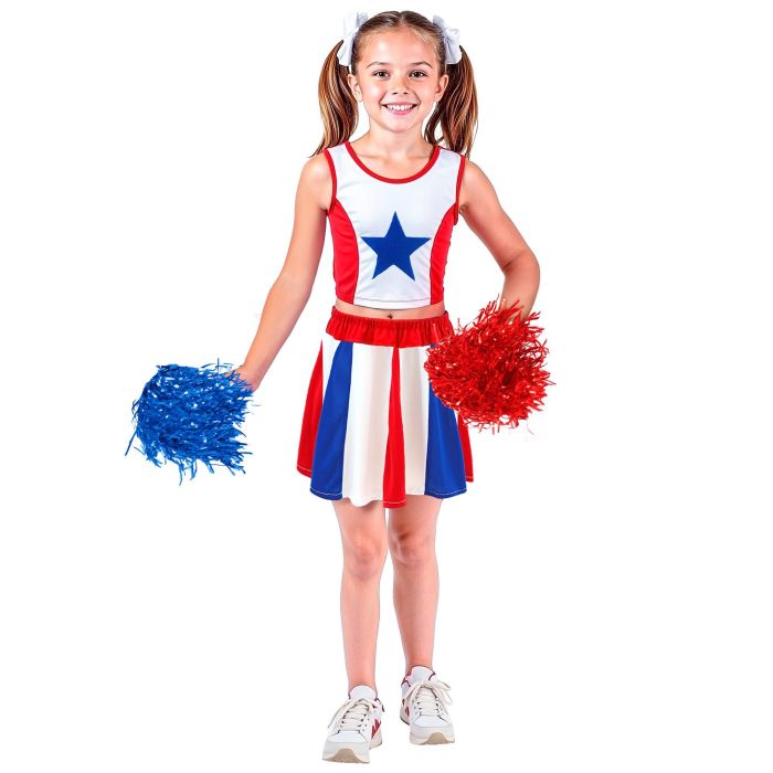 Amerikanisches Cheerleader-Kostüm für Mädchen