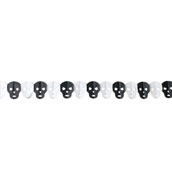 Schwarz-weiße Halloween-Kranich-Girlande