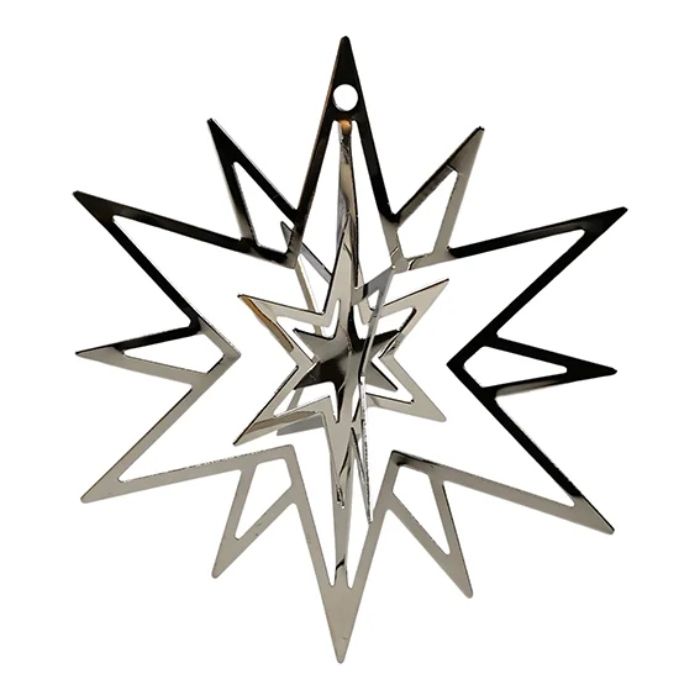 Stern zum Aufhängen in Silber Weihnachten Die Alte Apotheke