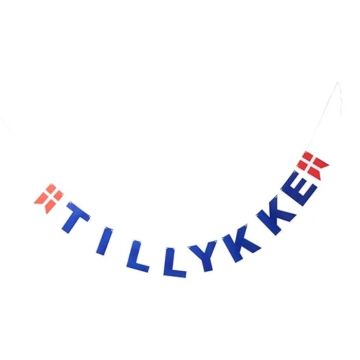 Girlande Tillykke blaue Student 3,8m Det Gamle Apotek