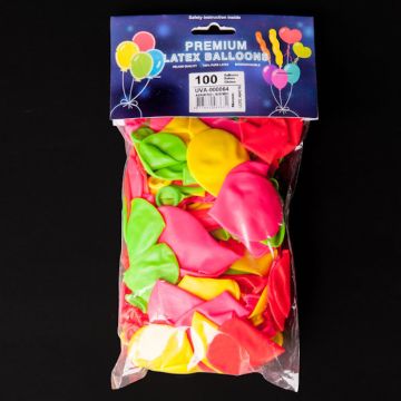 UV Luftballons Multifarben 100x - 25 cm 
