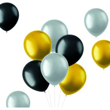 Ballons metallisches Mix 10x - 33cm