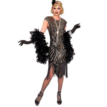 Flapper Gatsby Kleid für Damen, Gold