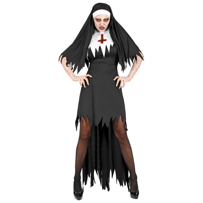 Horrornonne Kostüm mit Schürze