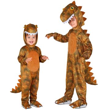T-Rex-Kostüm für Kinder in Braun