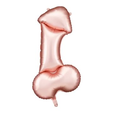 Folienballon Penis in Roségold - 55,5x112 cm