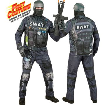 S.W.A.T. Kostüm für Herren mit Druck