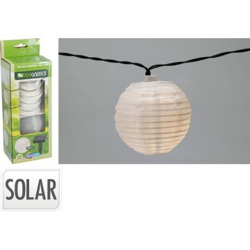 Weiße Solarlaternen 10 Stk. mit warmweißer LED