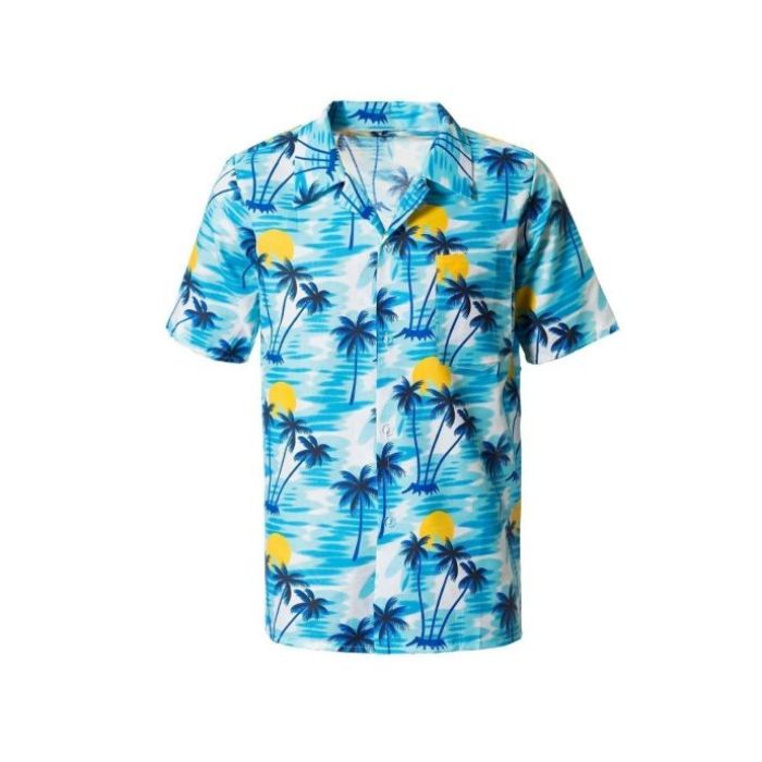 Hawaiibluse blau