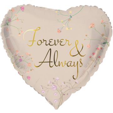 "Forever & Always" Herzförmigen Folienballon - 45 cm