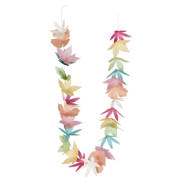 Hawaii Kranz Halskette Pastellfarben - 95 cm
