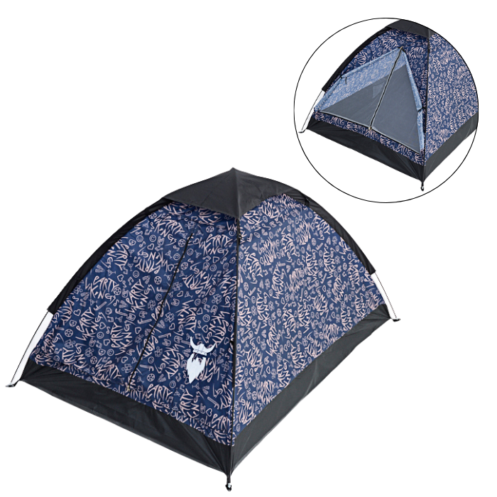 FLOKI 3-Personen Zelt Premium - 1-lagiges Festivalzelt PartyVikings