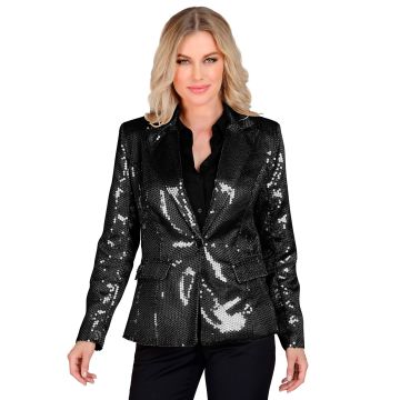 Paillettenjake für Damen in Schwarz
