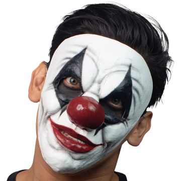 Gruselige schwarze Clownmaske