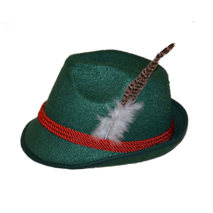 Tirolerhut für das Oktoberfest Bayern dunkelgrün unisex one-size
