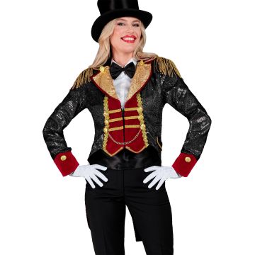 Schwarze Pailletten-Cocktailjacke für Damen