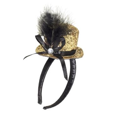 Mini Glitter Rundhut - Gold