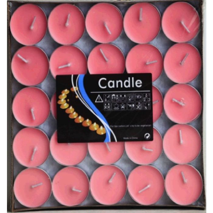 Pinke Stumpenkerzen 50x