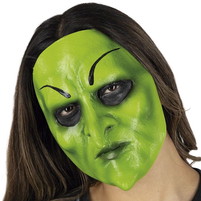 Gruselige grüne Hexenmaske
