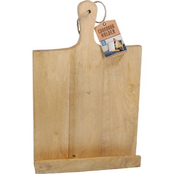 Kochbuchständer aus Mango-Holz mit Schnur