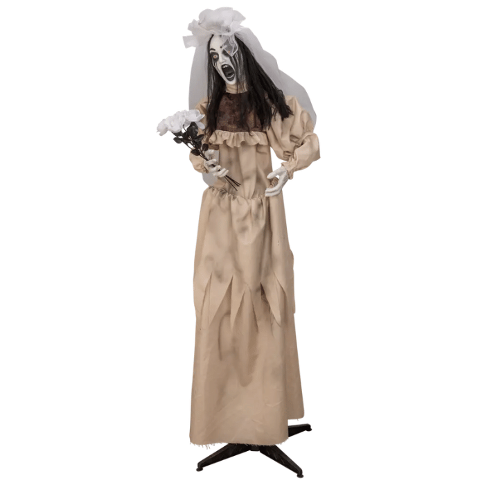 Zombiebraut mit Bewegung, Licht und Geräusch - 174 cm